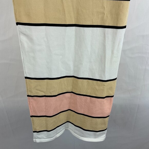 SNDYS Tube Dress M White Black Beige Pink Color Block Spaghetti Strap Knit - Picture 11 of 12